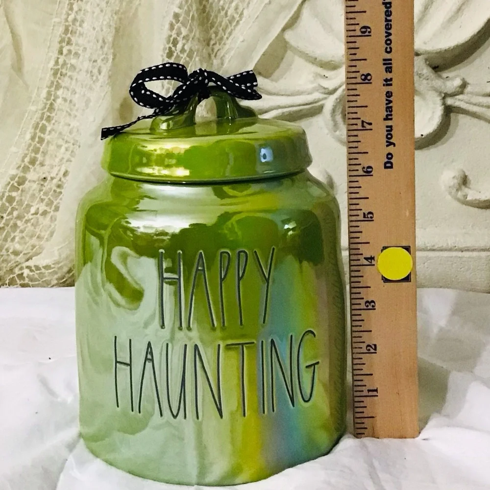 Rae Dunn HAPPY HAUNTING Canister NWOT